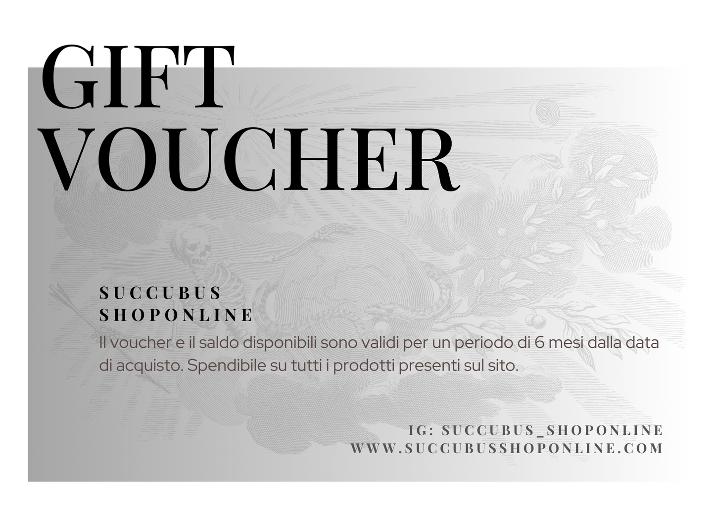 SUCCUBUS SHOP ONLINE Gift Voucher